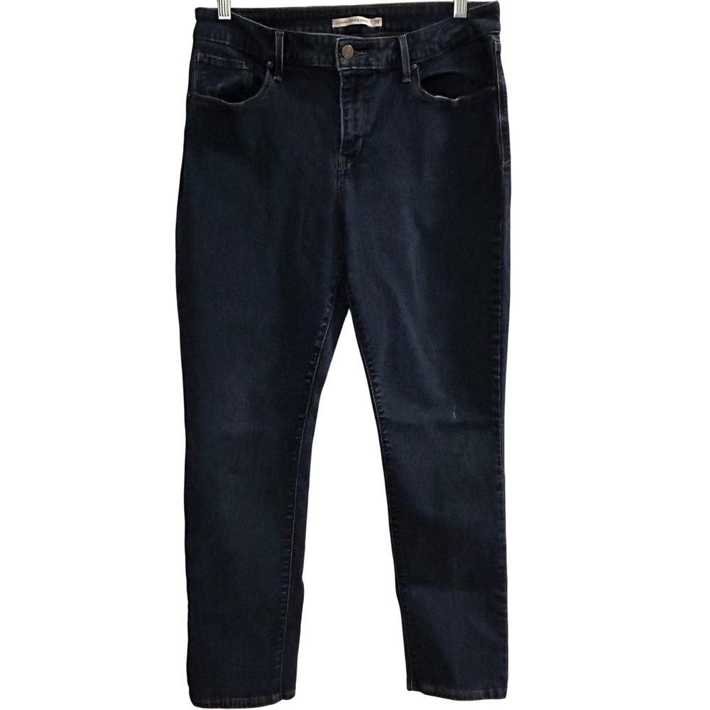 Levi Strauss Classic Mid Rise Skinny Jeans‎ Dark Wash Women Size 14